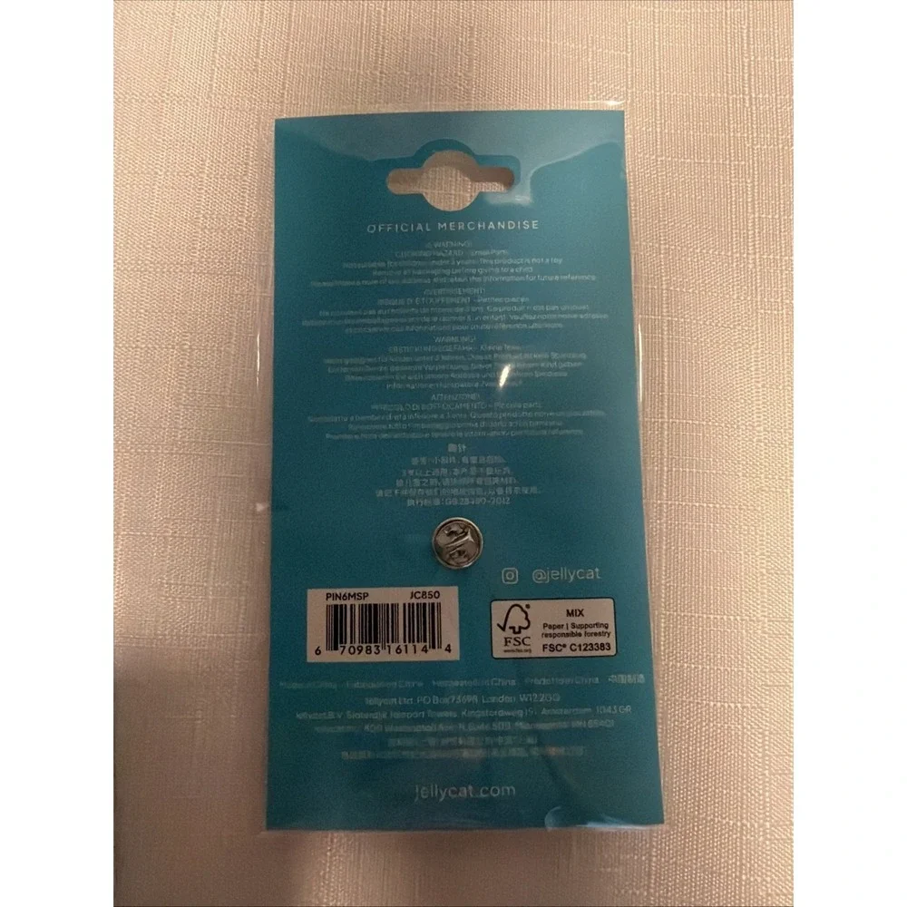 Jellycat Mushy Peas London Exclusive Enamel Pin, Stickers Fish & Chips Peggy Dot